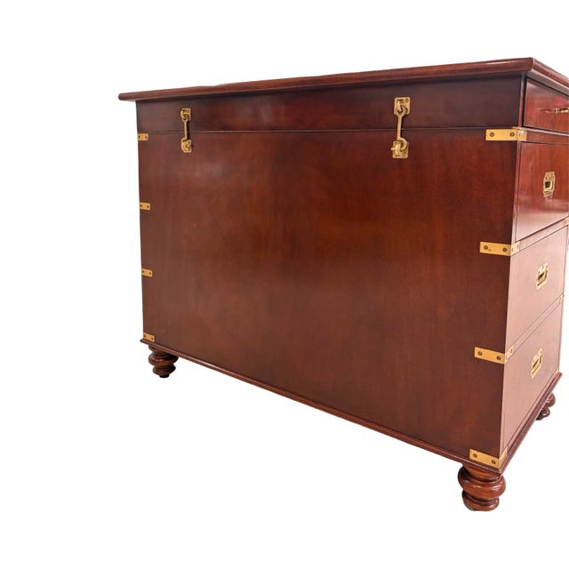 1990s Gorgeous Ralph Lauren Campaign Partners/Executive Desk For Sale In Los Angeles - Image 6 of 7
