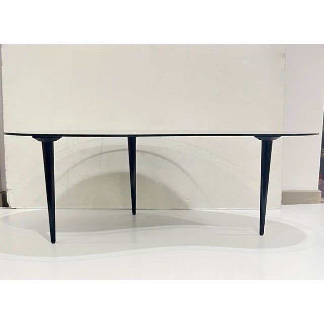 Mid-Century Modern 1960s Italian Mid-Century Modern Design Bean Shape Black Crystal Coffee Table For Sale - Image 3 of 7