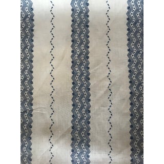 Schumacher Nauset Stripe Linen Fabric - 3.5 Yards For Sale