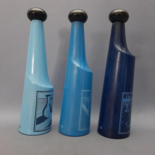 Modern Vintage Collectible Glass Bottles by Salvador Dali, 1970s, Set of 3 For Sale - Image 3 of 17
