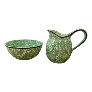 Late 20th Century Stangl Pottery Pitcher and Bowl Set- 2 Pieces