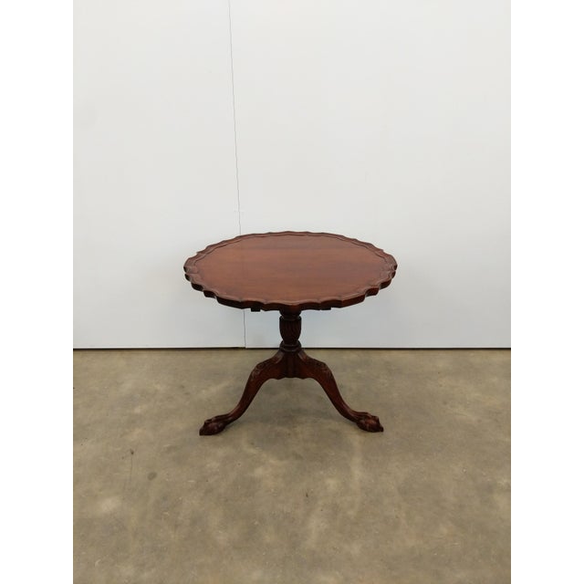 Late 19th Century Antique Tilt Top "Pie Crust" Side Table For Sale - Image 5 of 8