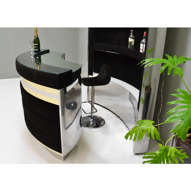 Vintage 1970s Cocktail Bar. The bar features a fully functioning and still original refrigerator. A masterclass in 1970s...
