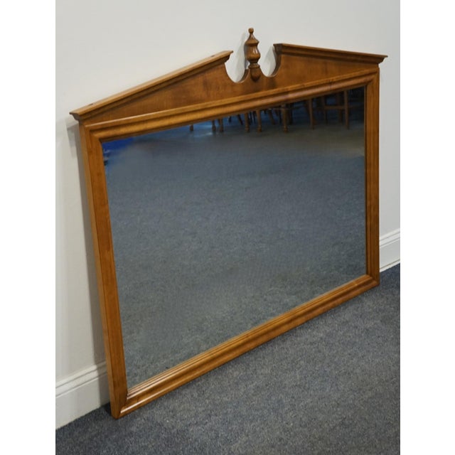 Ethan Allen Ethan Allen Heirloom Nutmeg Maple 53" Pediment Mirror 10-5220 For Sale - Image 4 of 7