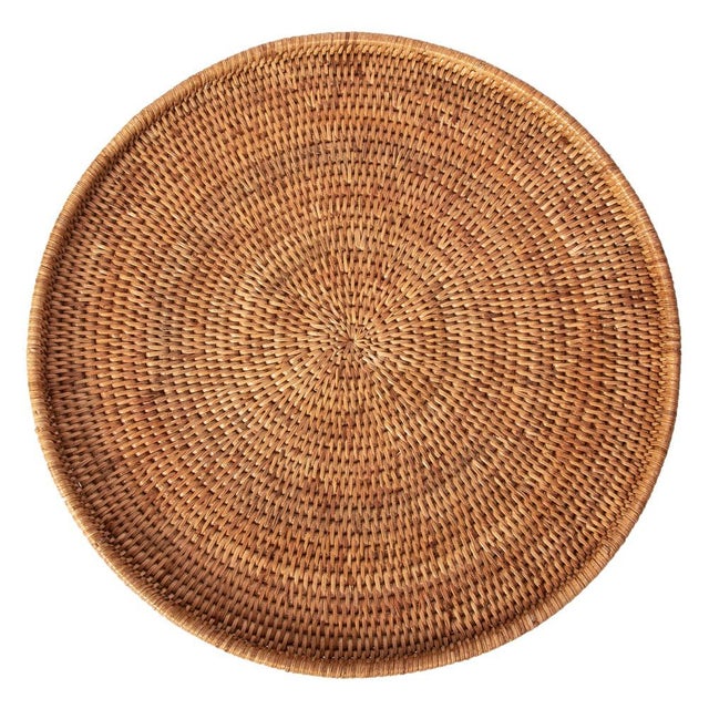 Our hand woven rattan round flat trays offer a great way to both decorate and protect your table. These trays are easy to...