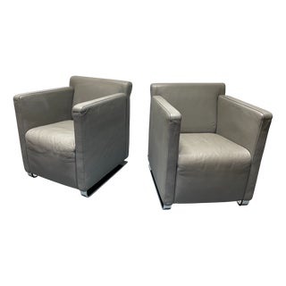 Cube Leather Chairs from Cor, Set of 2 For Sale