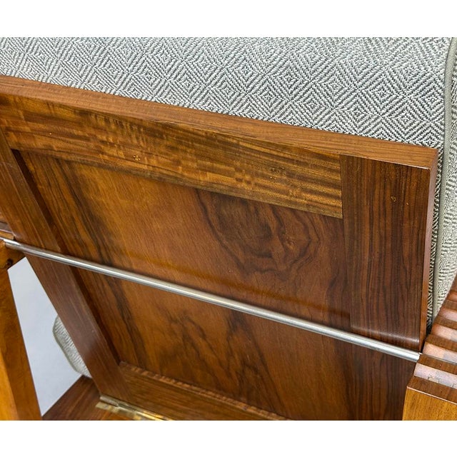 Beige Vintage Art Deco Armchair, 1940s For Sale - Image 8 of 13