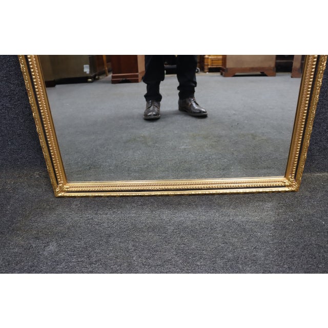 Louis XVI Style Gilt Mirror With Crossed Rifles Motif For Sale - Image 9 of 12