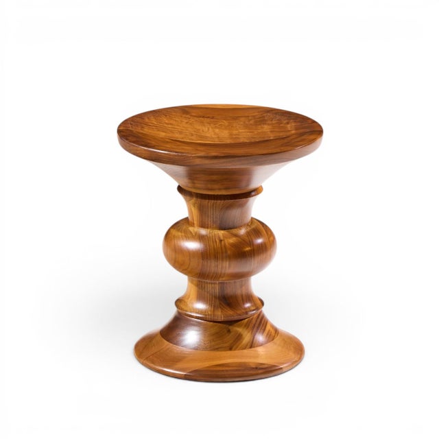 Mid-Century Modern Charles & Ray Eames for Herman Miller Mid Century Walnut Time Life Stool For Sale - Image 3 of 6