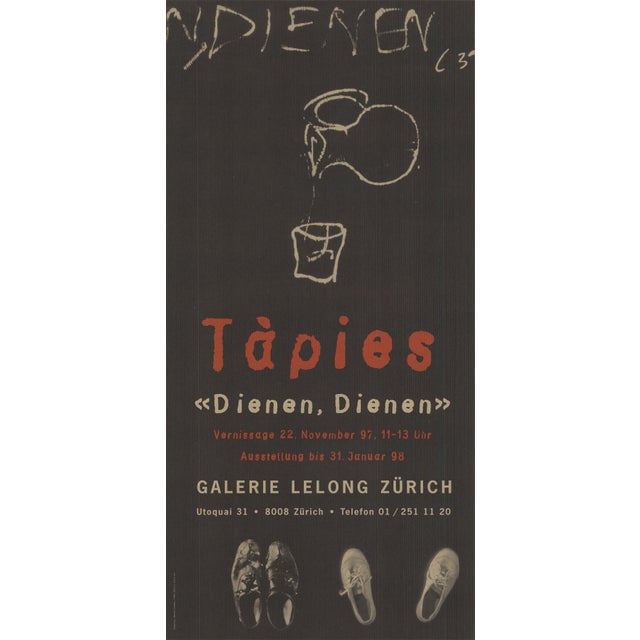 Artist: Antoni Tapies Title: Dienen, Dienen Year: 1997 Signed: No Medium: Lithograph Paper Size: 26.5 x 13 inches ( 67 x...