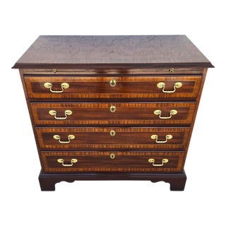 Councill Craftsmen Banded Mahogany Chippendale Bachelor Chest W Pullout Surface For Sale