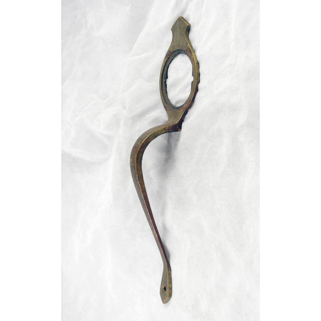 Traditional Vintage Traditional 11.625 In. Brass Door Pull Handle For Sale - Image 3 of 4