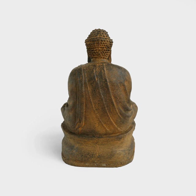 Cast Stone Sitting Buddha For Sale - Image 4 of 8
