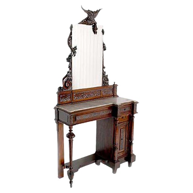 19th Century Art Nouveau Venetian Console & Mirror from Testolini e Salviati For Sale