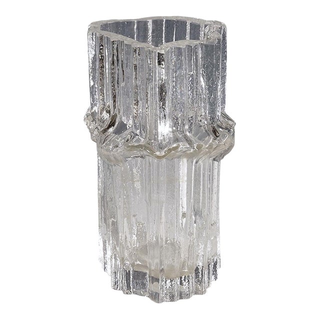 Vintage Art Glass Vase by Tapio Wirkkala for Iittala 1967 For Sale