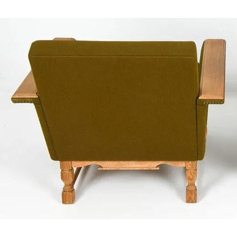 Danish Mid Century Modern Lounge Chair W Straight Paddle Arms For Sale In New York - Image 6 of 9