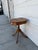 Vintage Federal Revival Wood Pedestal Side Table With Traditional Carved Details For Sale - Image 4 of 12