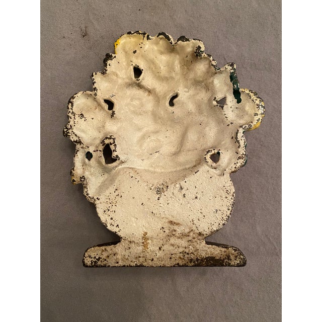 American Vintage 1930s Hubley Style Cast Iron Doorstop For Sale - Image 3 of 5