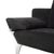 Textile 1600 Two-Seater Sofa in Black Fabric from Rolf Benz For Sale - Image 7 of 15
