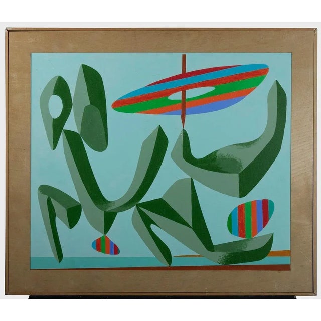 Green composition is an original contemporary artwork realized by the italian artist leo guida (1992 - 2017). Original...