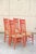 Dutch Red Lacquered Dining Chairs with Rush Seats, 1970s, Set of 4 For Sale - Image 3 of 5