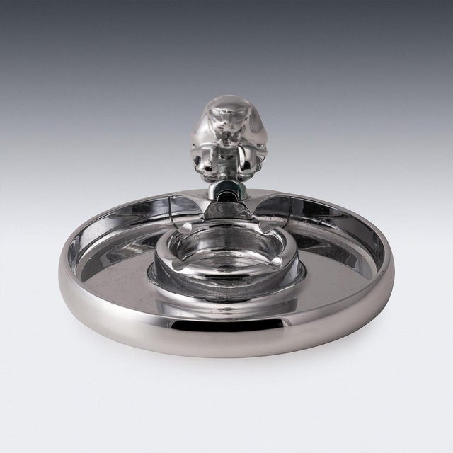 Vintage Chrome Plated Jaguar Dealership Ashtray, 1960 For Sale - Image 7 of 15