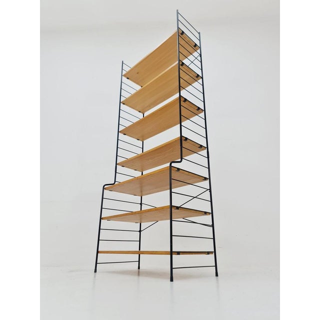 Vintage Freestanding String Bookshelf in Ash from WHB Germany, 1950s For Sale - Image 6 of 11