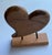 Carved Wood Heart Sculpture on a Wood Stand For Sale - Image 4 of 7