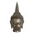 South East Asian 'Silver'' Shan Buddha Head on Carved Wood Stand For Sale