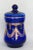 Arte Italica Medici Cobalt Blue and Gold Glass Biscuit Cookie Jar With Lid For Sale - Image 13 of 13