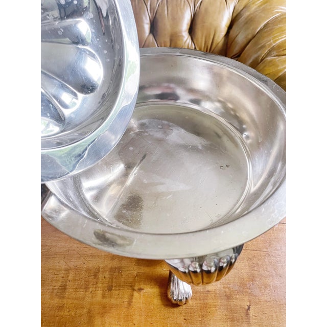 Antique Silver Serving Chafing Dish From Hotel Brewster in Boston For Sale In New York - Image 6 of 10