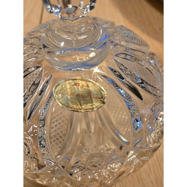 1960s Long Stem 24% Lead Crystal Champagne Glasses With Candy Dish - Set of 5 For Sale In Louisville - Image 6 of 7