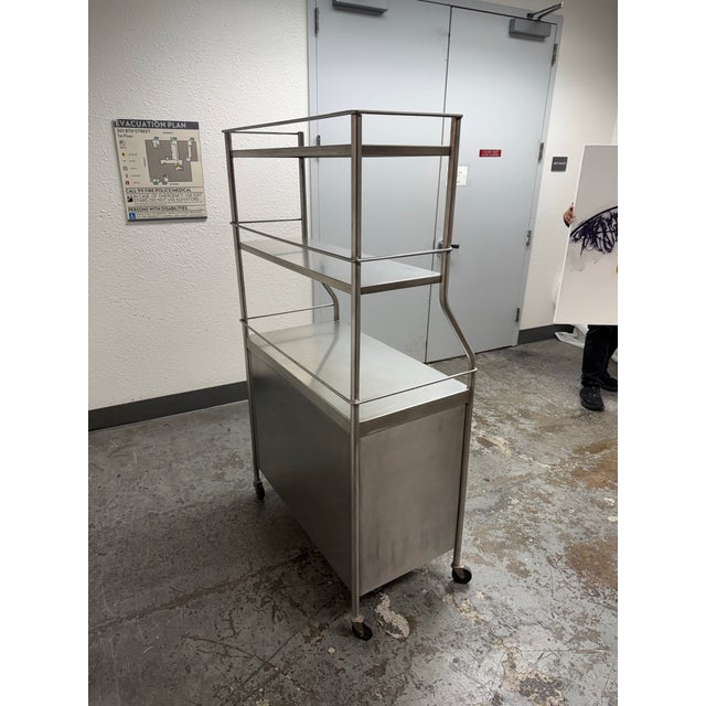 Shampaine Co. Stainless Steel Rolling Cabinet, Vintage For Sale - Image 9 of 12