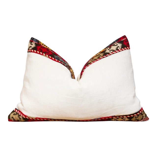 Avie Antique Lakai Tribe Linen Pillow For Sale