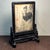 Rosewood Framed Marble Table Screen, Natural Stone Landscape For Sale - Image 4 of 9