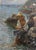 Pescatorello ' ('little fisherman'), oil on panel, by gaetano spagnolo (circa 1930s). A sunlit mediterranean coastal scene...