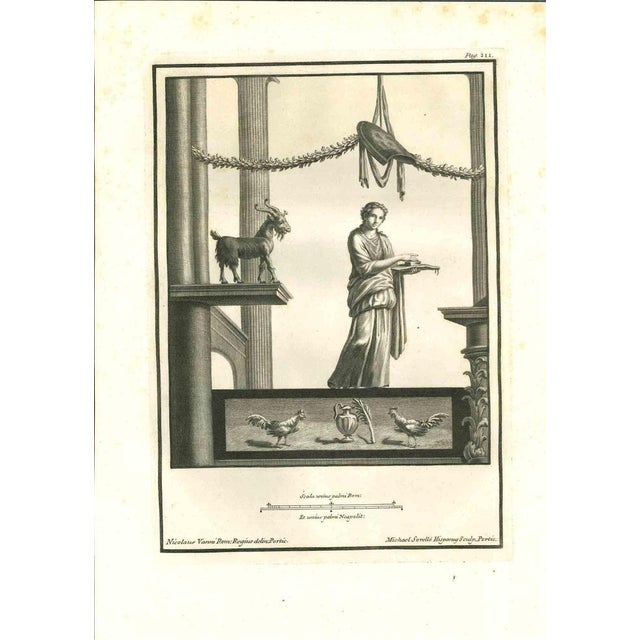 Ancient roman bust, from the series "antiquities of herculaneum", is an original etching on paper realized by michele...