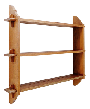 Arts & Crafts Style Pegged Wall Hung Shelves, 1960s
