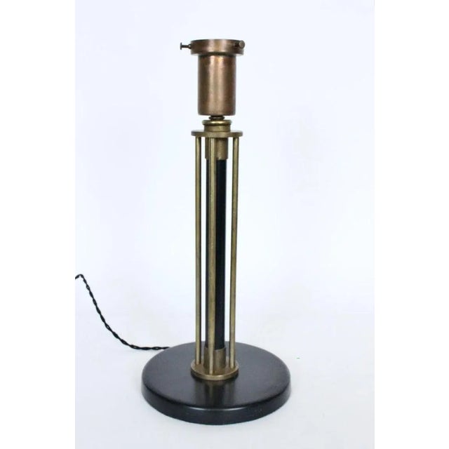 Walter Von Nessen Attributed Machine Age Brass Table Lamp, 1940's For Sale - Image 10 of 12