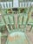 Wood Set of 9 Antique Pennsylvania Thumb Back Chairs in Original Paint For Sale - Image 7 of 9