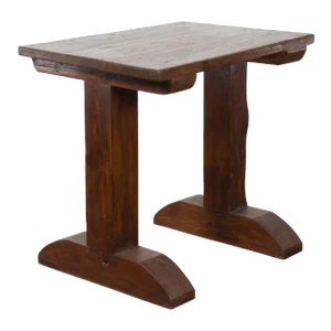 Indonesian Antique Wine Tasting Table with Rustic Appearance and Trestle Base