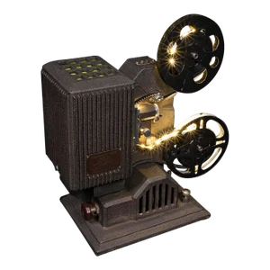 1940s Modern Vintage Cinema Projector Lamp, American, Converted Accent Light, Kodak