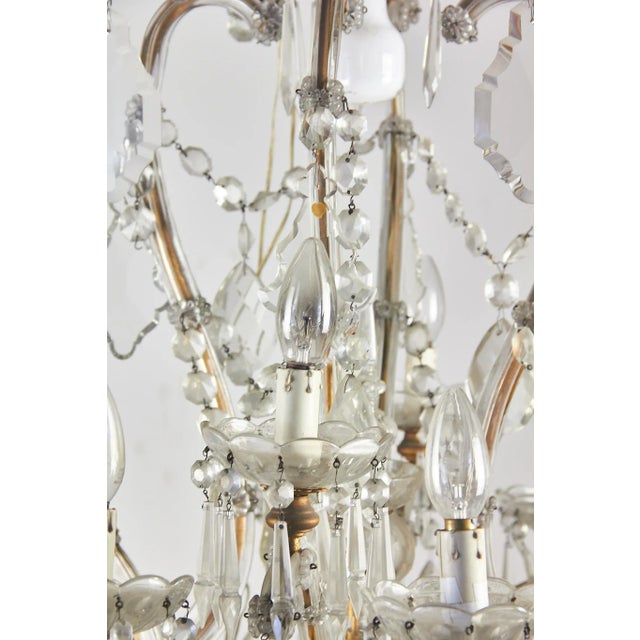 Vintage Italian Crystal Chandelier, 1950s For Sale - Image 12 of 18