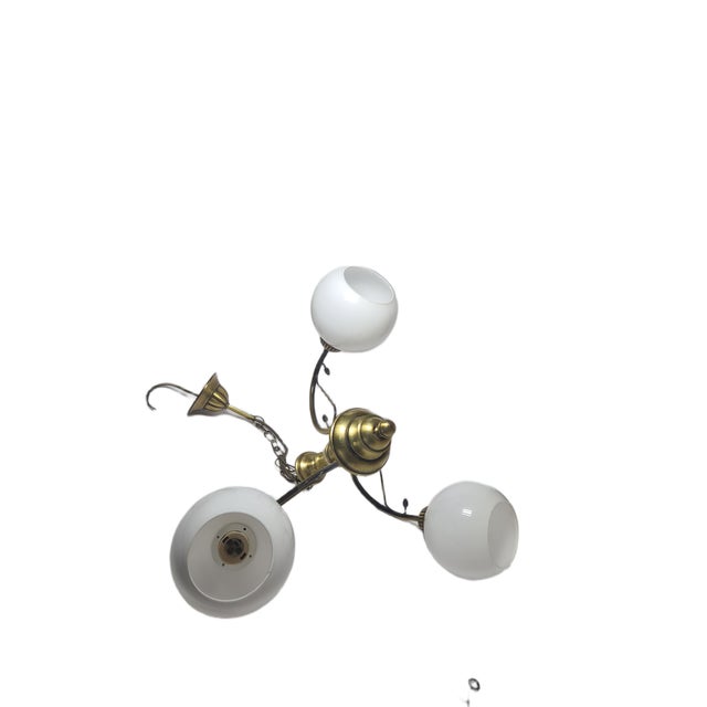 Vintage Art Nouveau Chandelier, Poland, 1970s For Sale - Image 10 of 15