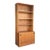 1960s Danish Modern Teak Bookcase With Sliding Door Cabinet For Sale