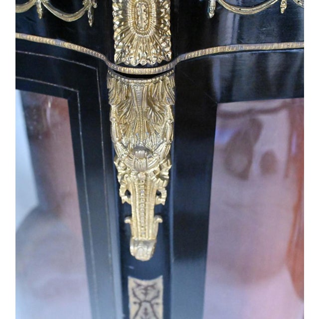 2000 - 2009 French Boulle Display Cabinet Credenza For Sale - Image 5 of 9