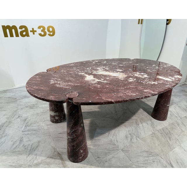 Stone Angelo Mangiarotti "Eros" Oval Marble Dining Table, 1970s For Sale - Image 7 of 8