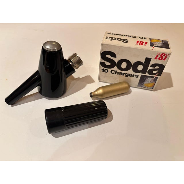 Vintage Metallic Red Soda Syphon England 1960 For Sale - Image 9 of 12