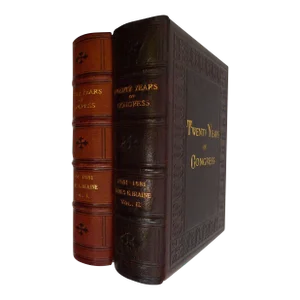Mid 19th Century Illustrated Volume Set, Signed Presentation Copy of James Blaine's Twenty Years of Congress - 2 Books