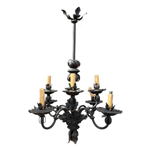 French Iron Chandelier For Sale